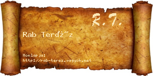 Rab Teréz névjegykártya